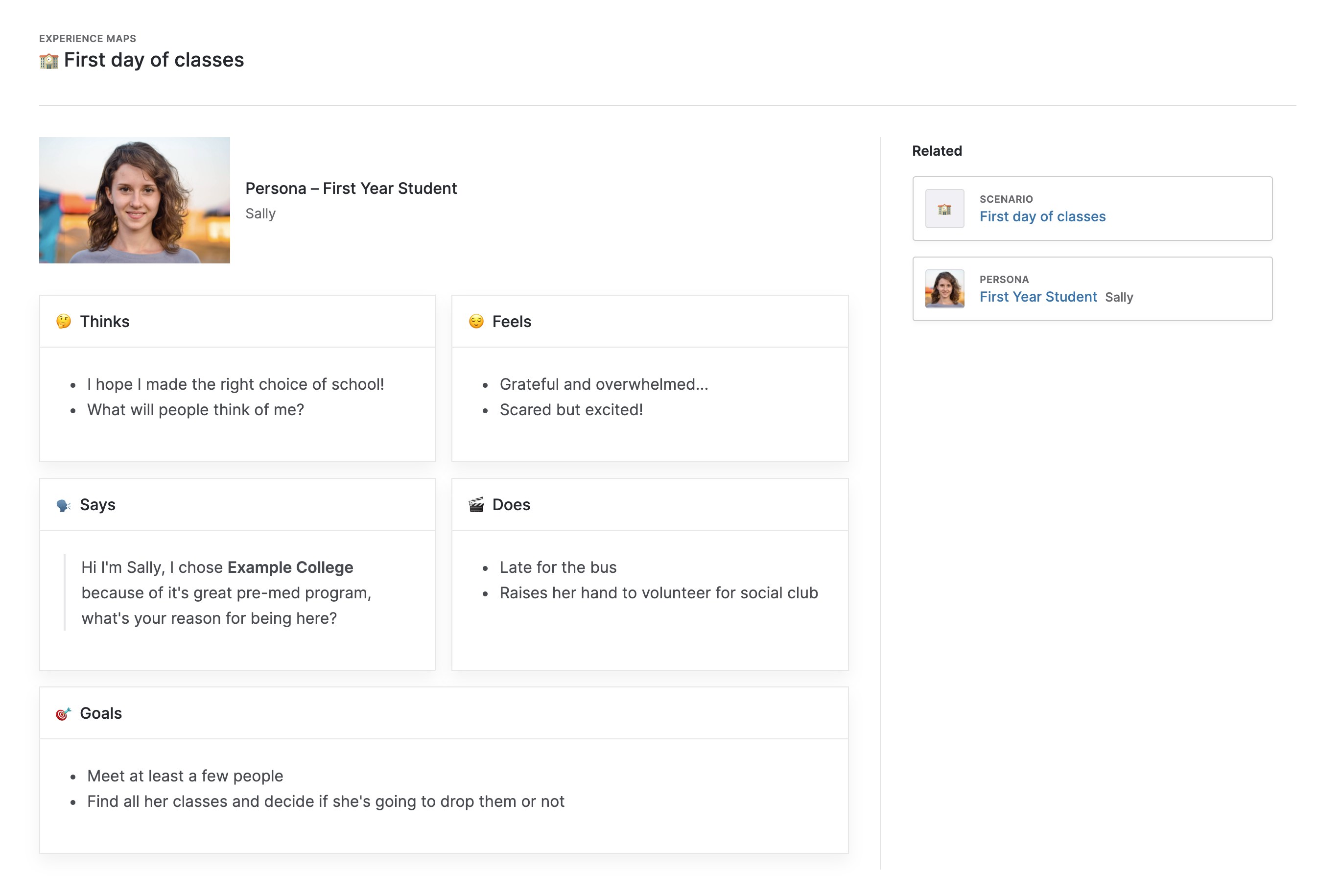 Customer Experience Mapping screenshot